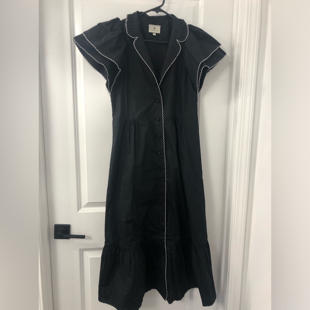 Tuckernuck Alice Dress- Black with White Trim